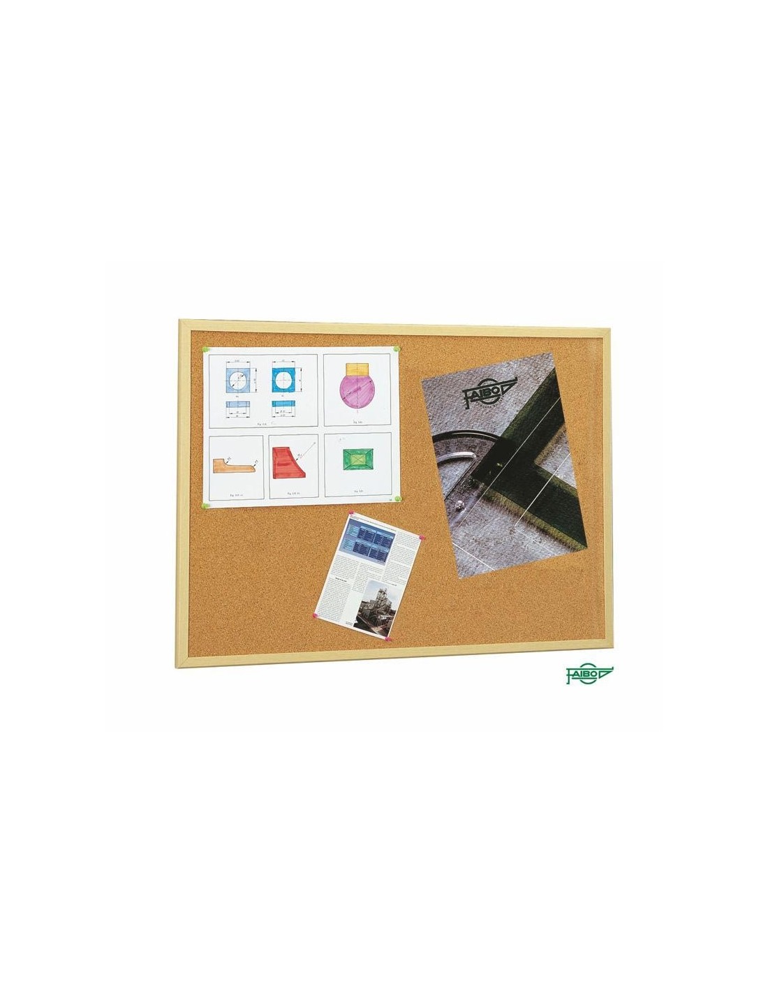 Pizarras - Tablero de corcho con marco de pino (serie Basic Board Eco)
