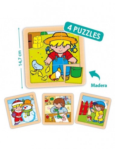 Set 4 puzzles: Zaro y NIta (9 piezas)