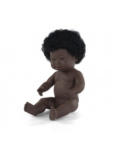 muñeco bebé sexuado con rasgos latinoamericanos 32 cm.