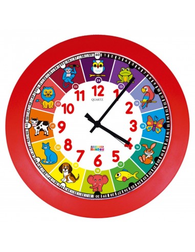 Reloj didáctico de animales 28 cm