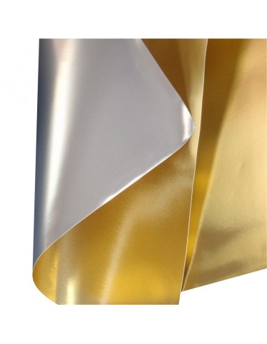Cartulina Metalizada 2 caras Oro-Plata